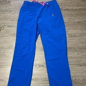 Vera Bradley Mary Halo Collection Quilted Cargo Scrub Pants Royal Blue Medium